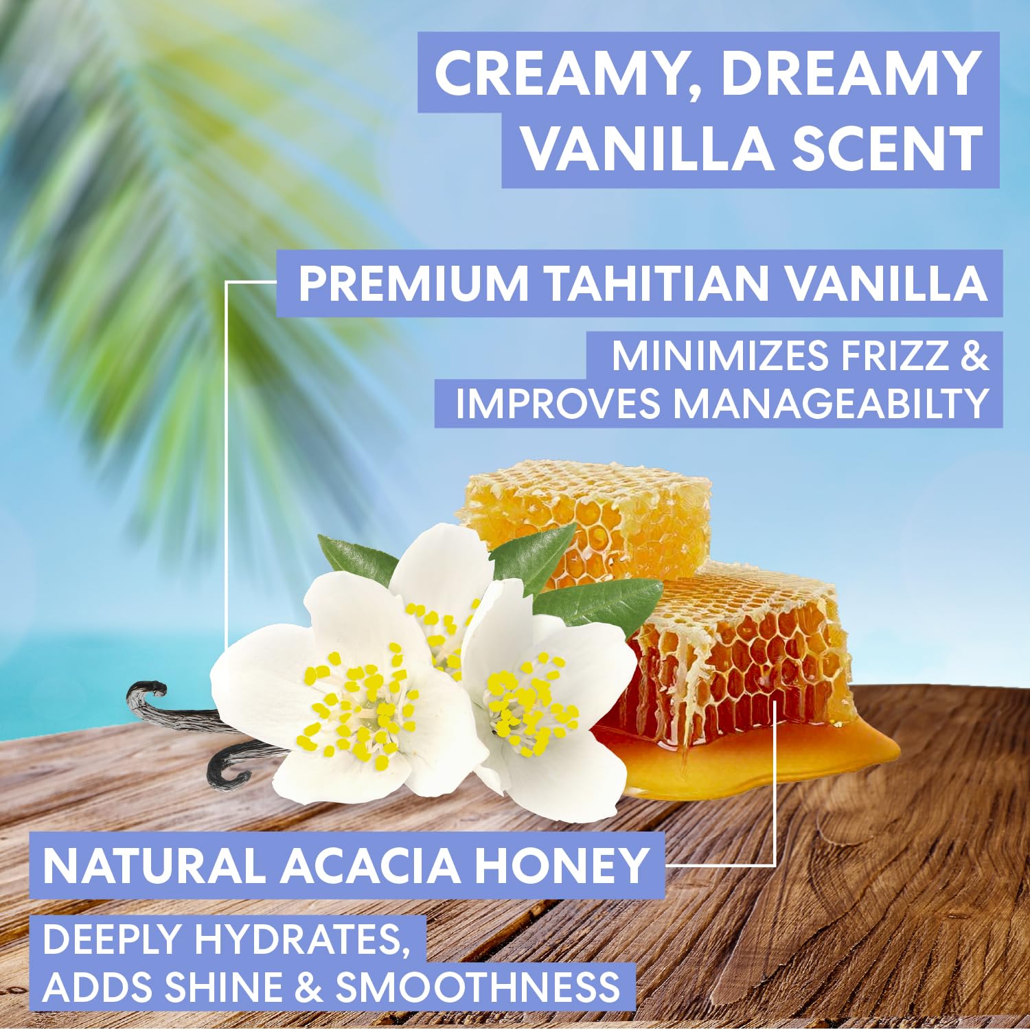 Palmer's Tahitian Vanilla Leave-In Conditioner with Cocoa Butter (8.5 Oz) | Indulgent, Hydrating Hair Detangler Spray, Acacia Honey & Vitamin E, Heat Protectant, Frizz Control & Long-Lasting Moisture
