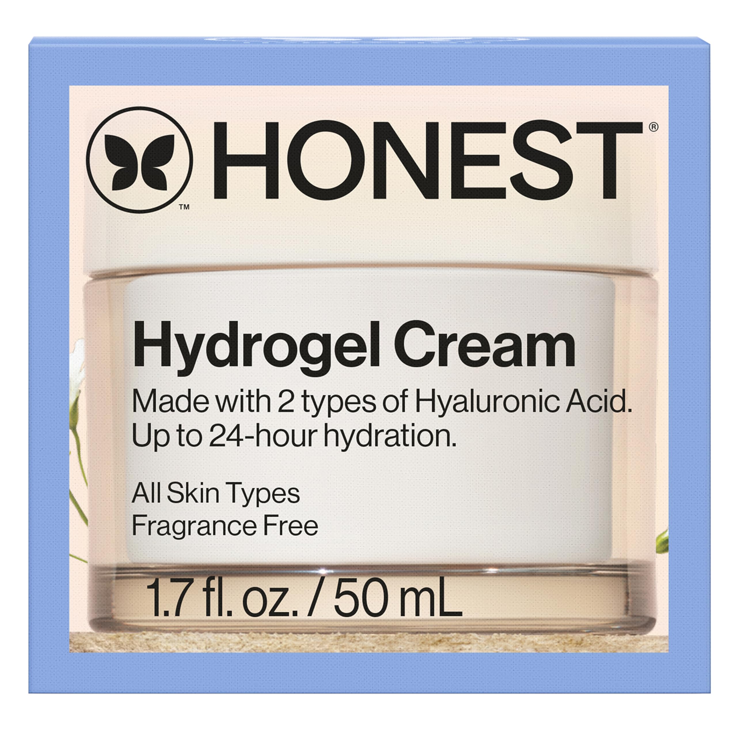 Honest Beauty Hydrogel Cream, Sensitive Skin, Fragrance-Free, 1.7 fl oz