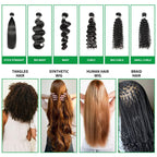 Goiple Wig Shampoo & Wig Milk Spray for Synthetic Hair Human Wigs, Detangle and Anti-Frizz, Hydrates & Moisturizes Synthetic Wig Shampoo, Conditioner＆Detangler 2 in 1 Moisturize Spray Detangler Brush