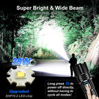 Buy now Flashlights High Lumens Rechargeable - 20000LM 30W Super Bright LED Flash Light | 5000ft Beam & 12H Long Lasting USB High Powered Handheld Police Flashlight for Home/Camping/Hiking/Emergency at indiglob india