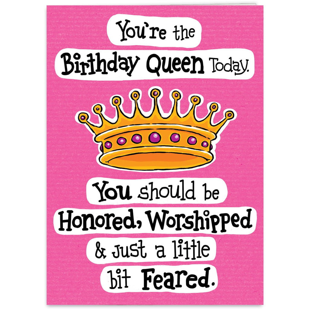 Funny Birthday Card for Women, Her & Friends! Hilarious Birthday Queen Joke
