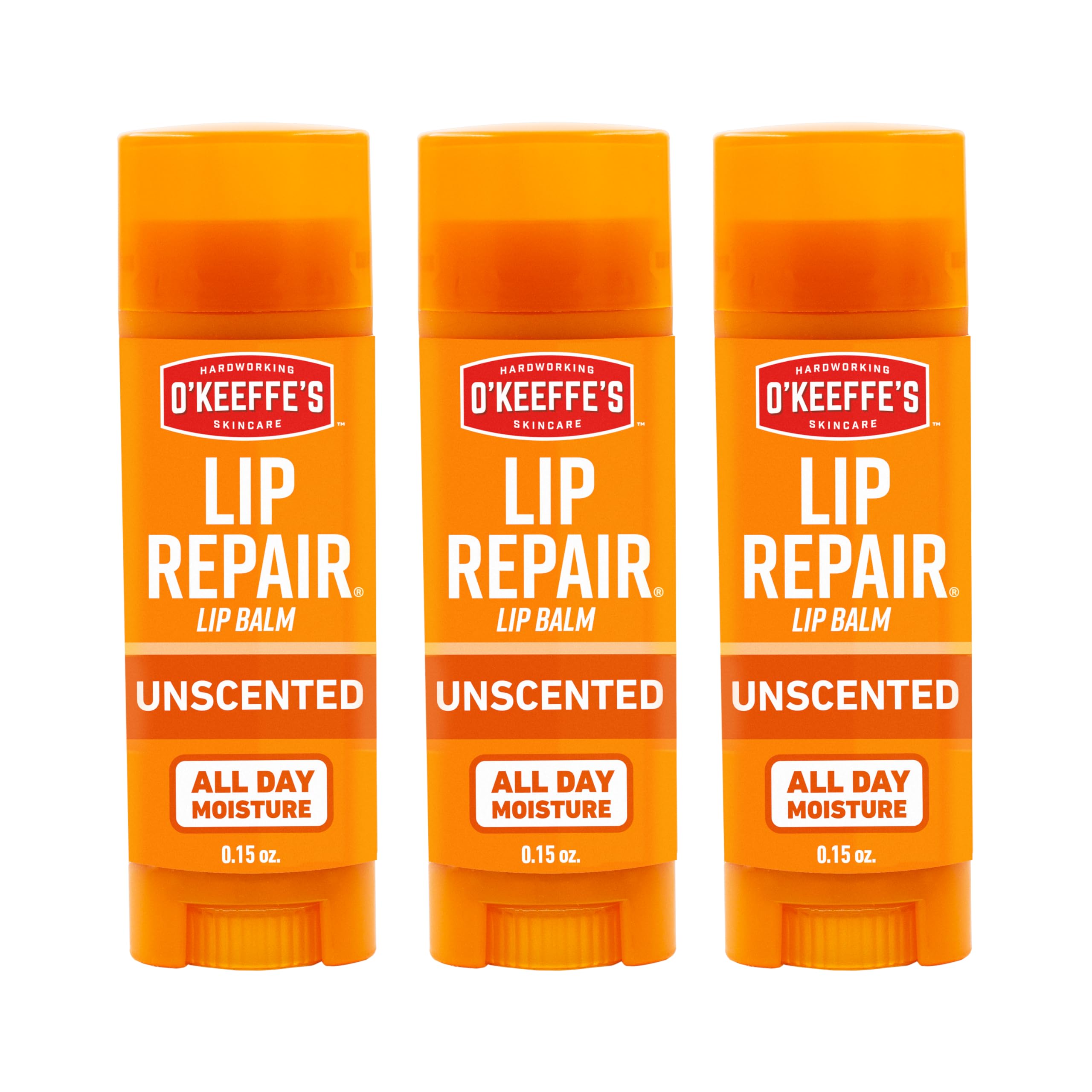 Buy now O'Keeffe's Lip Repair Unscented Lip Balm for Dry, Cracked Lips - Stick (3 Pack) - Moisturizer for Very Dry Lips at indiglob india