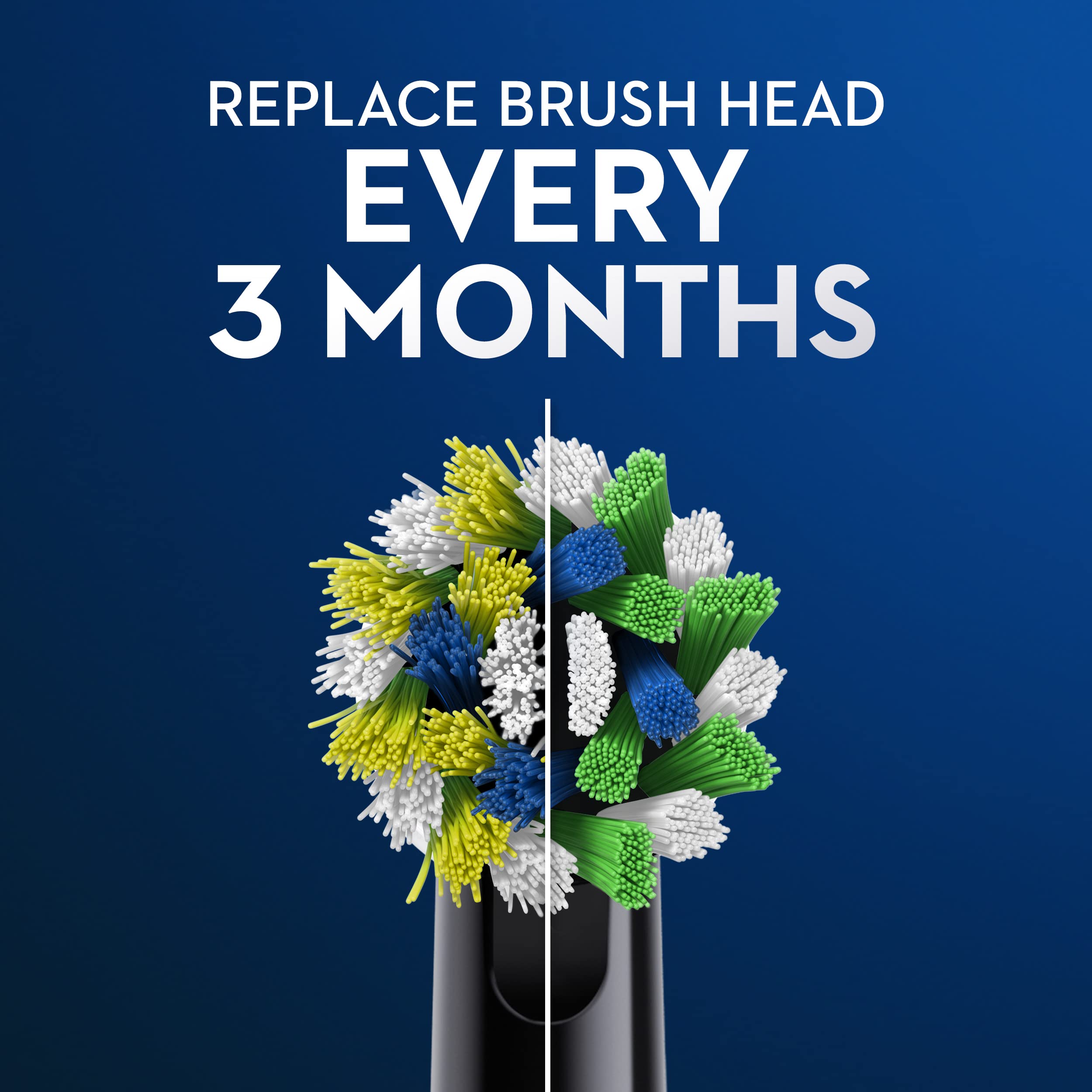 Buy now Oral-B Cross Action Electric Toothbrush Replacement Brush Heads, Black, 3 Count (Pack of 1) at indiglob india