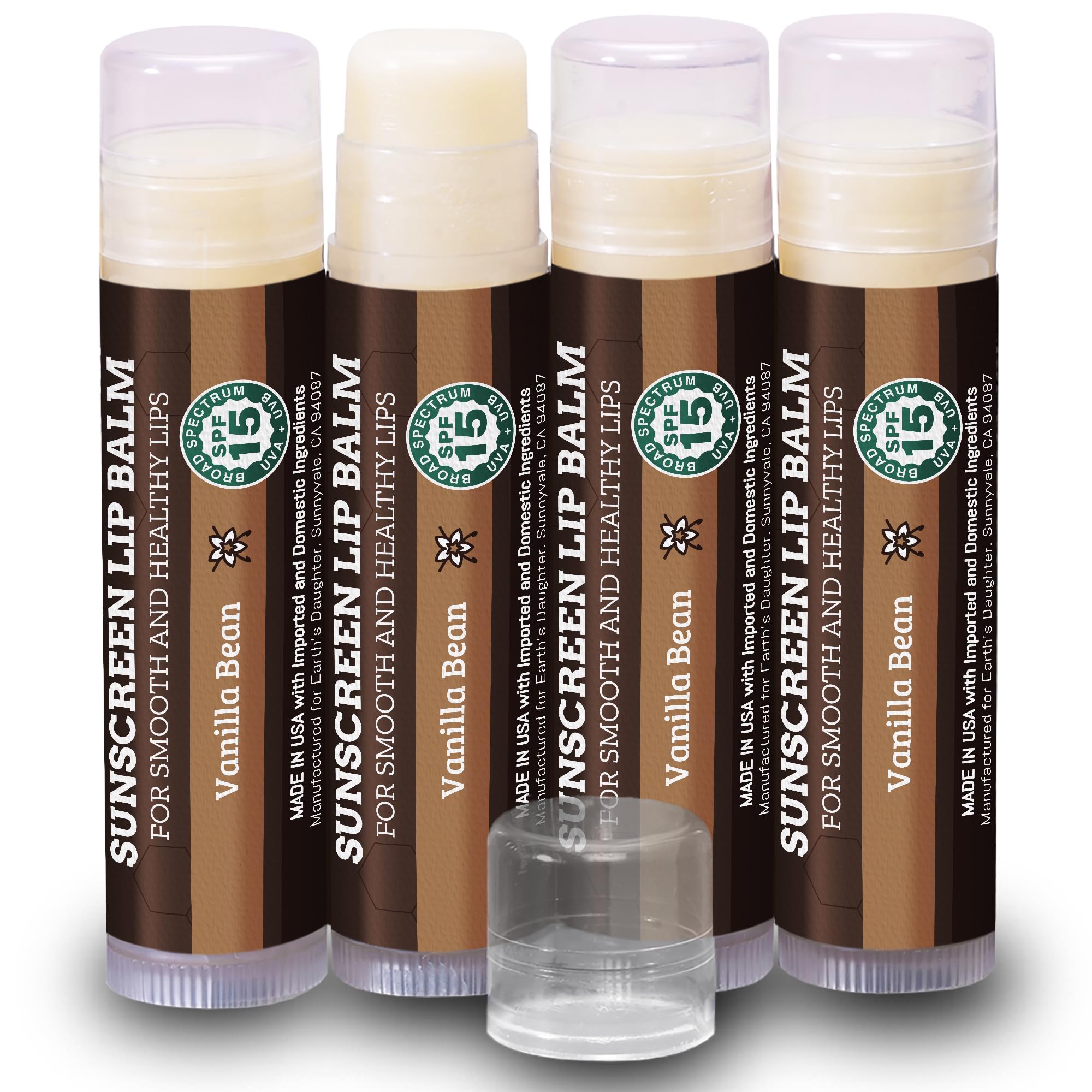 Buy now Earth's Daughter USDA Organic Lip Balm 6-Pack - Fruit Flavors, Beeswax, Coconut Oil, Vitamin E - Best Lip Repair Chapstick for Dry Cracked Lips - Moisturizing Lip Care at indiglob india