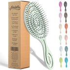 Buy now Ninabella Detangle Hair Brush for Women & Men - Does not Pull - Straightening Brushes for Straight & Curly Hair - Unique Spiral Detangling Hairbrush - Green at indiglob india