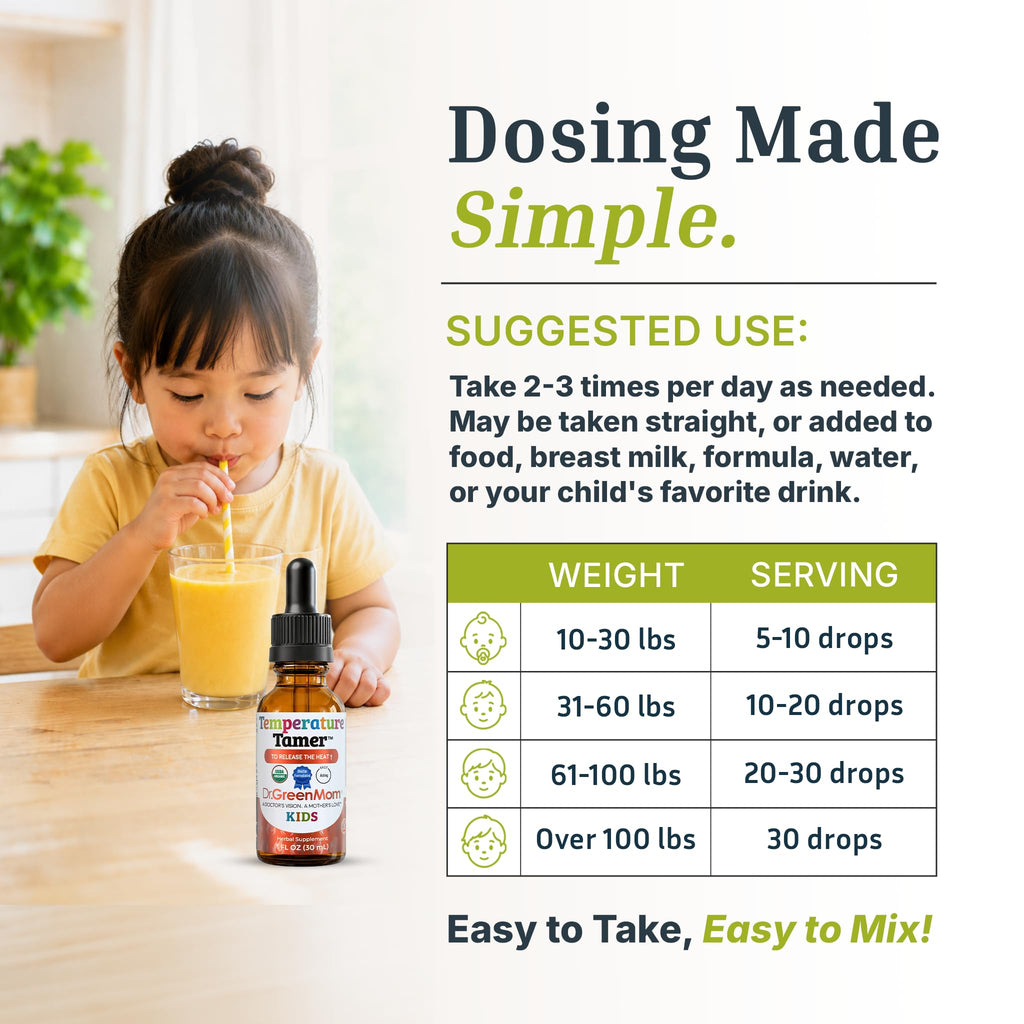 Dr. Green Mom Temperature Tamer — Cooling, Calming & Immunity Support Drops