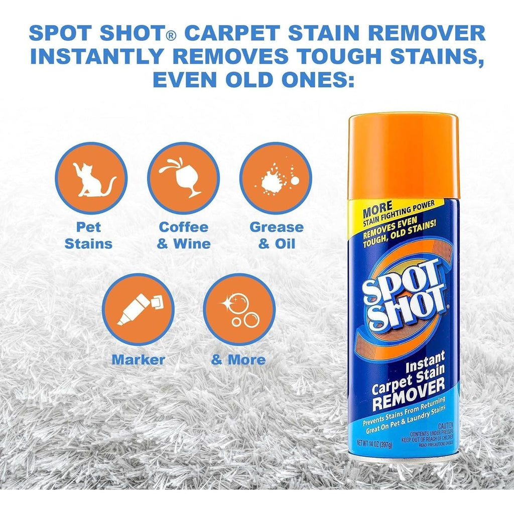 Buy now Spot Shot Professional Instant Carpet Stain Remover No-Scrub Aerosol, 14 oz at indiglob india