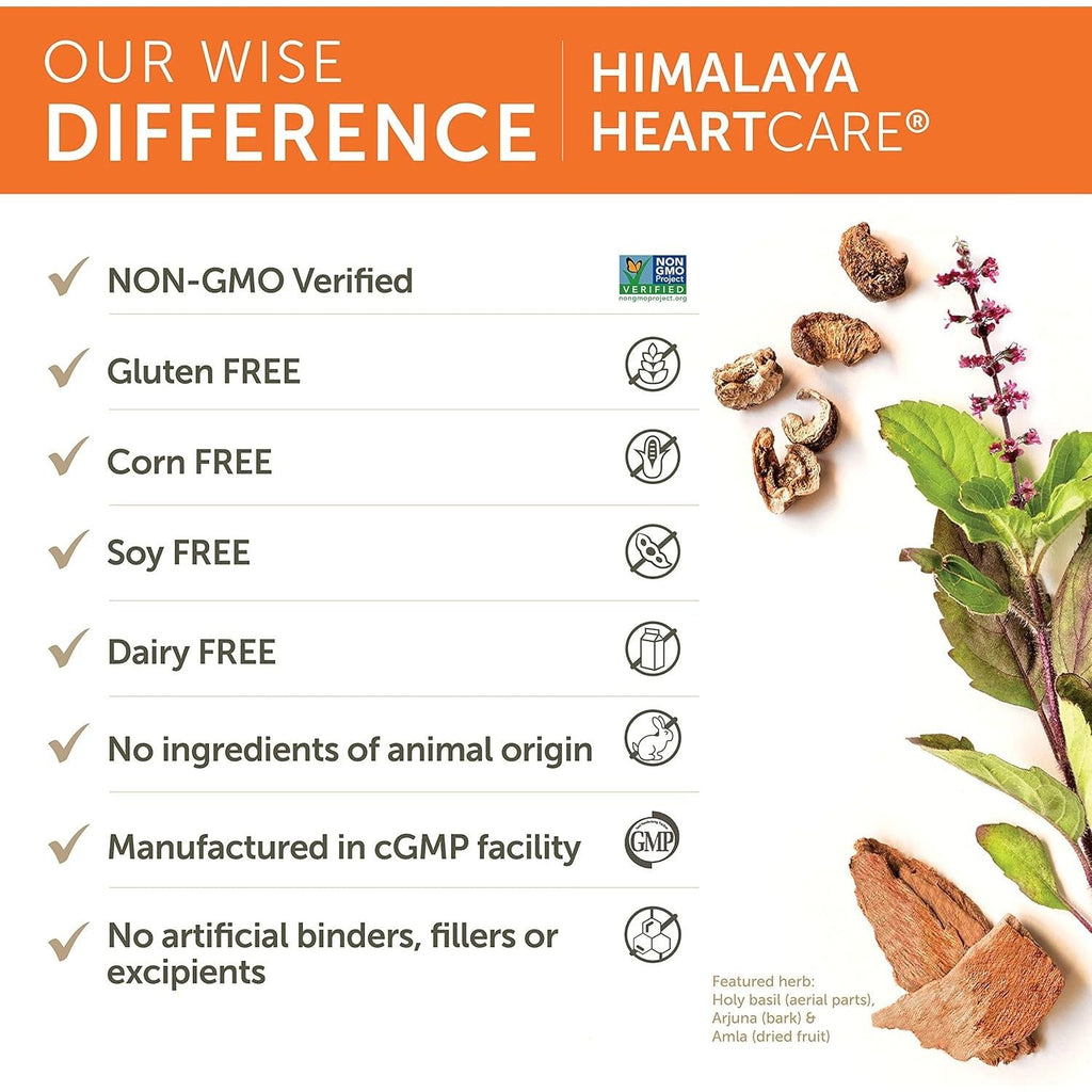 Buy now Himalaya HeartCare - Herbal Heart Health Supplements with Ashwagandha and Amla - Vegan, Non-GMO, Gluten Free, 720 mg, 120 Capsules at indiglob india