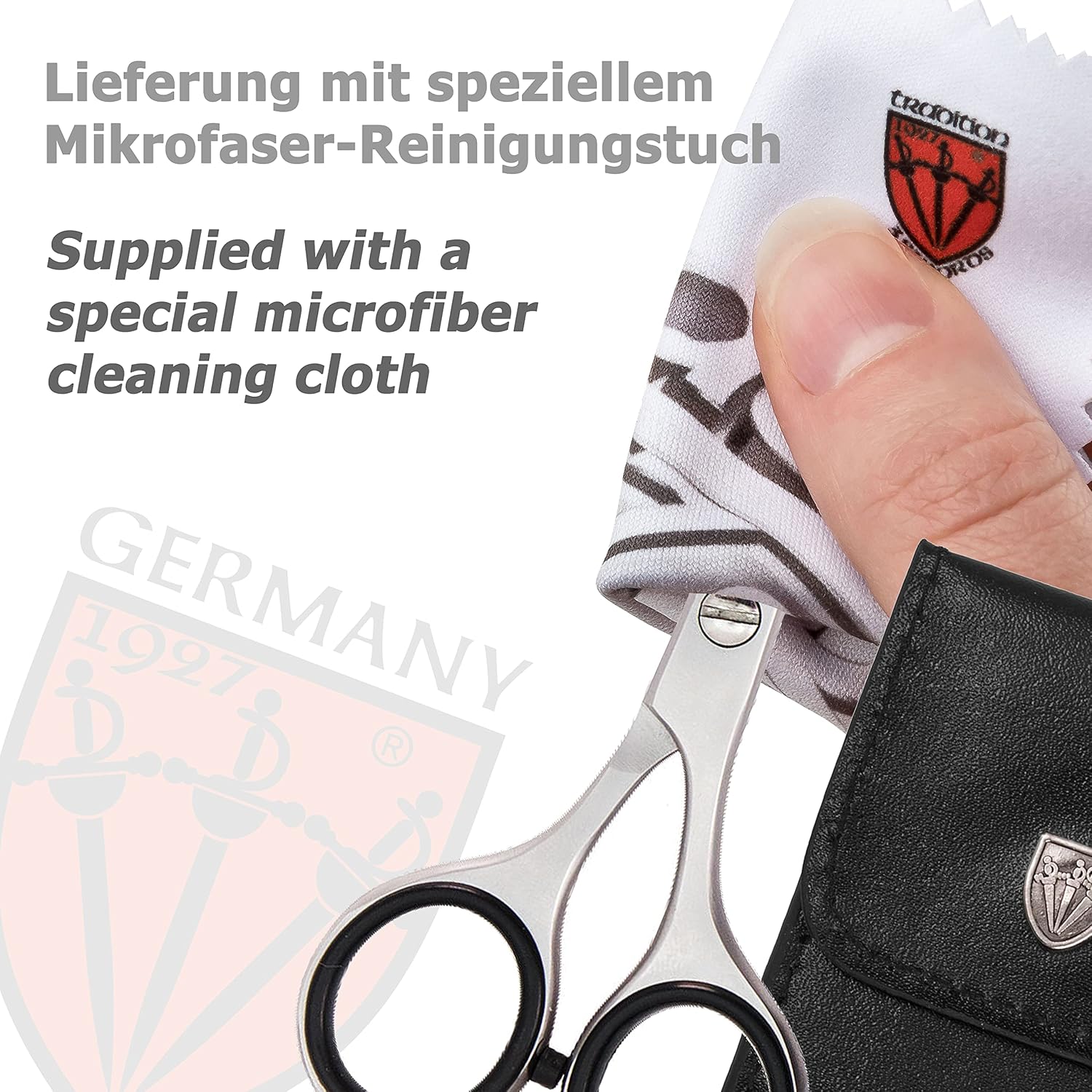 Buy now 3 Swords Germany â€“ professional BEARD MUSTACHE HAIR SCISSORS, stainless steel, straight blade, sharp, with black case at indiglob india