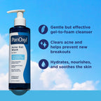 PanOxyl Acne Gel Wash, 2% Salicylic Acid, For Face, 6.5 fl oz | Gel-to-Foam Cleanser, Clears & Helps Prevent Acne, Mattifies with Zinc PCA, Reduces Redness, Nourishes Skin, All Skin Types