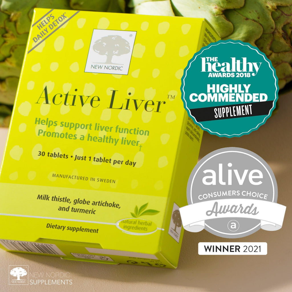 NEW NORDIC Active Liver Daily Support Supplement 90-Day Supply - 90 Tablets | Includes a supply of daily liver supplements, featuring a botanical blend of milk thistle and artichoke in a tablet format