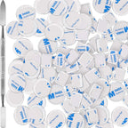Buy now Sumind 101 Pack Metal Stickers for Eyeshadow Palette Set, Includes 1 Makeup Depotting Tool, 50 Pieces Square Adhesive Empty Metal Stickers and 50 Pieces Round Makeup Colorful Palette Sticker Default at indiglob india
