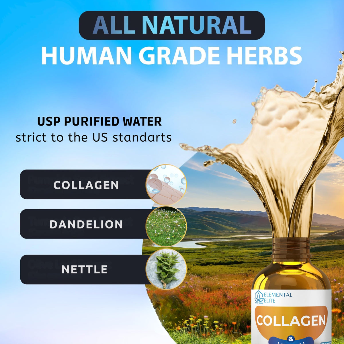 EDUZEBRA Liquid Collagen for Dogs and Cats, Skin & Coat Supplement, Itch Relief, Joint & Mobility Support, Enriched with Grass-Fed Collagen, Daily All-in-One Pet Health Formula