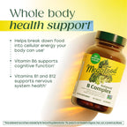 MegaFood Balanced B Complex, Cellular Energy Metabolism Support, 30 Tablets | Vitamin B Complex for Women & Men, Vitamin B6, B12, Methylfolate, Biotin, Supports Nervous System Health, Vegan, 30 Servings