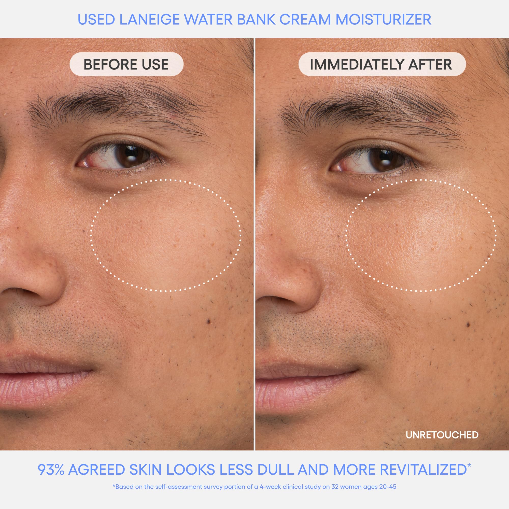 LANEIGE Water Bank Blue Hyaluronic Acid Cream Daily Face Moisturizer: Hydrating Korean Lightweight Face Cream with Ceramides & Squalane for Lasting Deep Hydration & Skin Barrier Support