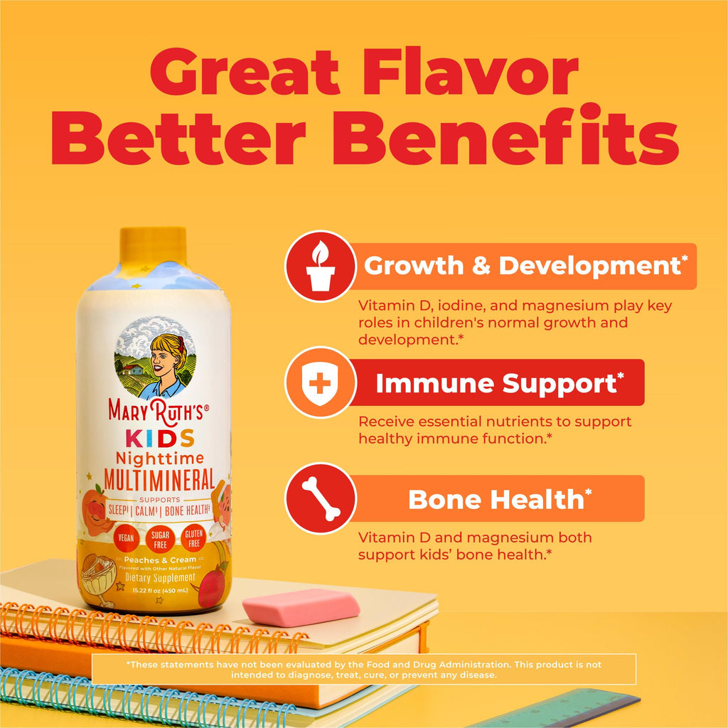 MaryRuth's Kids Liquid Nighttime Multimineral, Bone Health, 15.22 Fl Oz | Bone Health