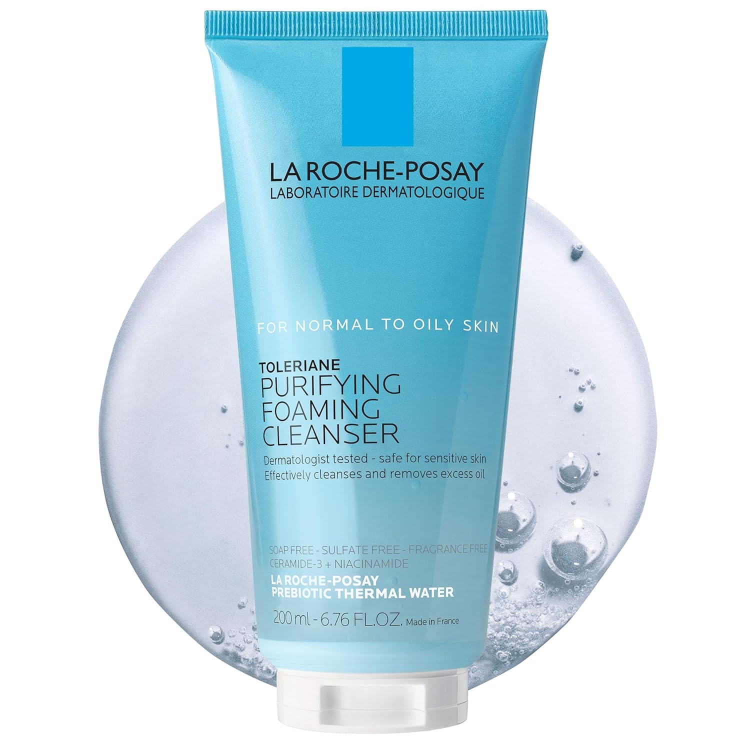 Buy now La Roche-Posay Toleriane Purifying Foaming Facial Cleanser, Oil Free Face Wash for Women & Men with Niacinamide + Ceramides, Pore Cleanser Safe For Sensitive Skin, Wonâ€™t Dry Out Skin, Soap Free 6.76 Fl Oz (Tube) at indiglob india