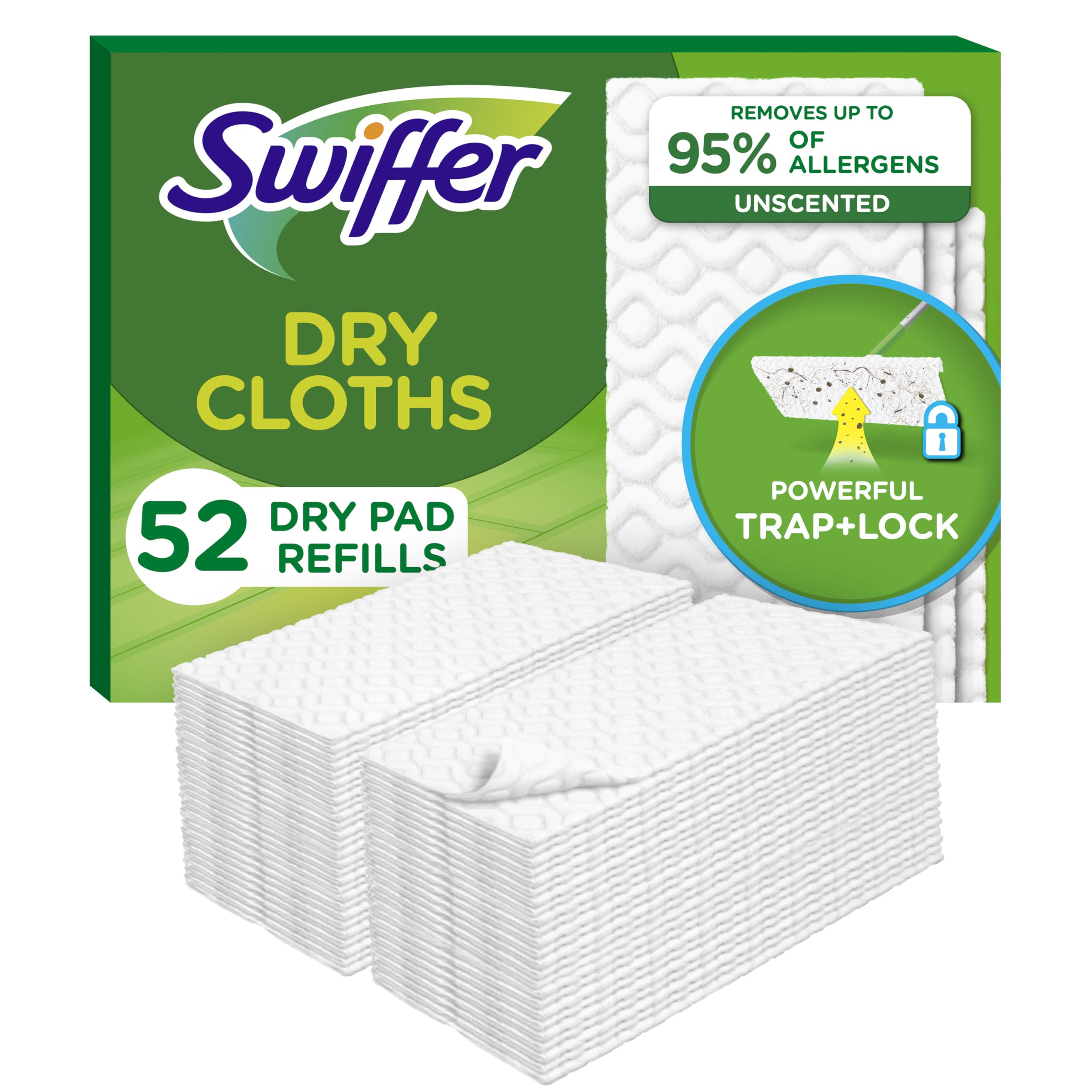 Buy now Swiffer Sweeper Dry Sweeping Pad, Multi Surface Refills for Dusters Floor Mop, with Febreze Lavender, 32 count at indiglob india