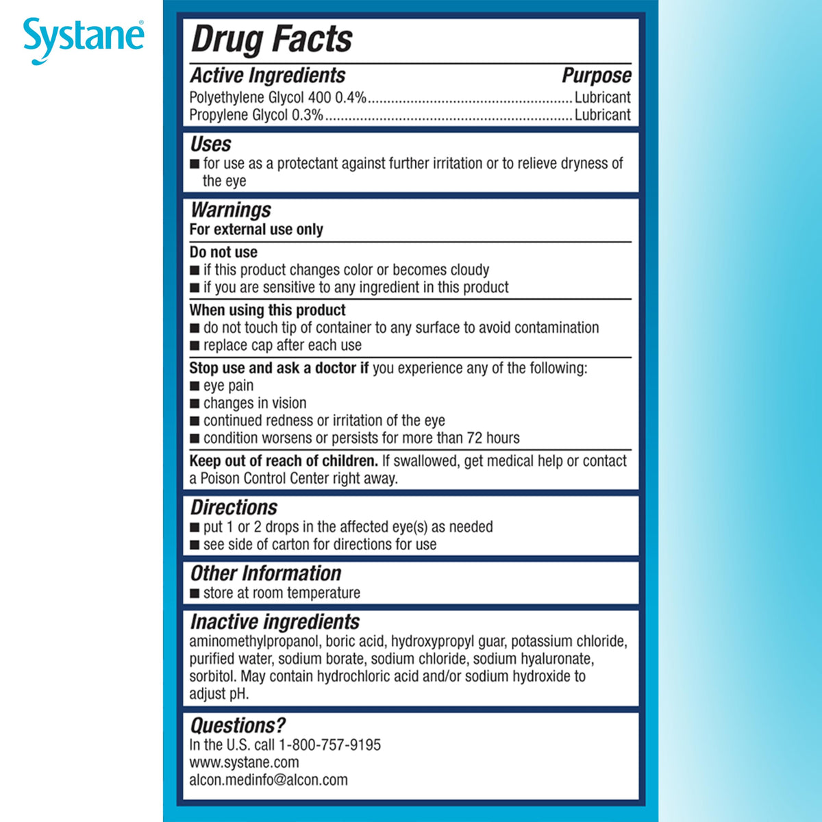 Systane Hydration Lubricating & Hydrating Eye Drops, 0.34 fl oz, Twin Pack