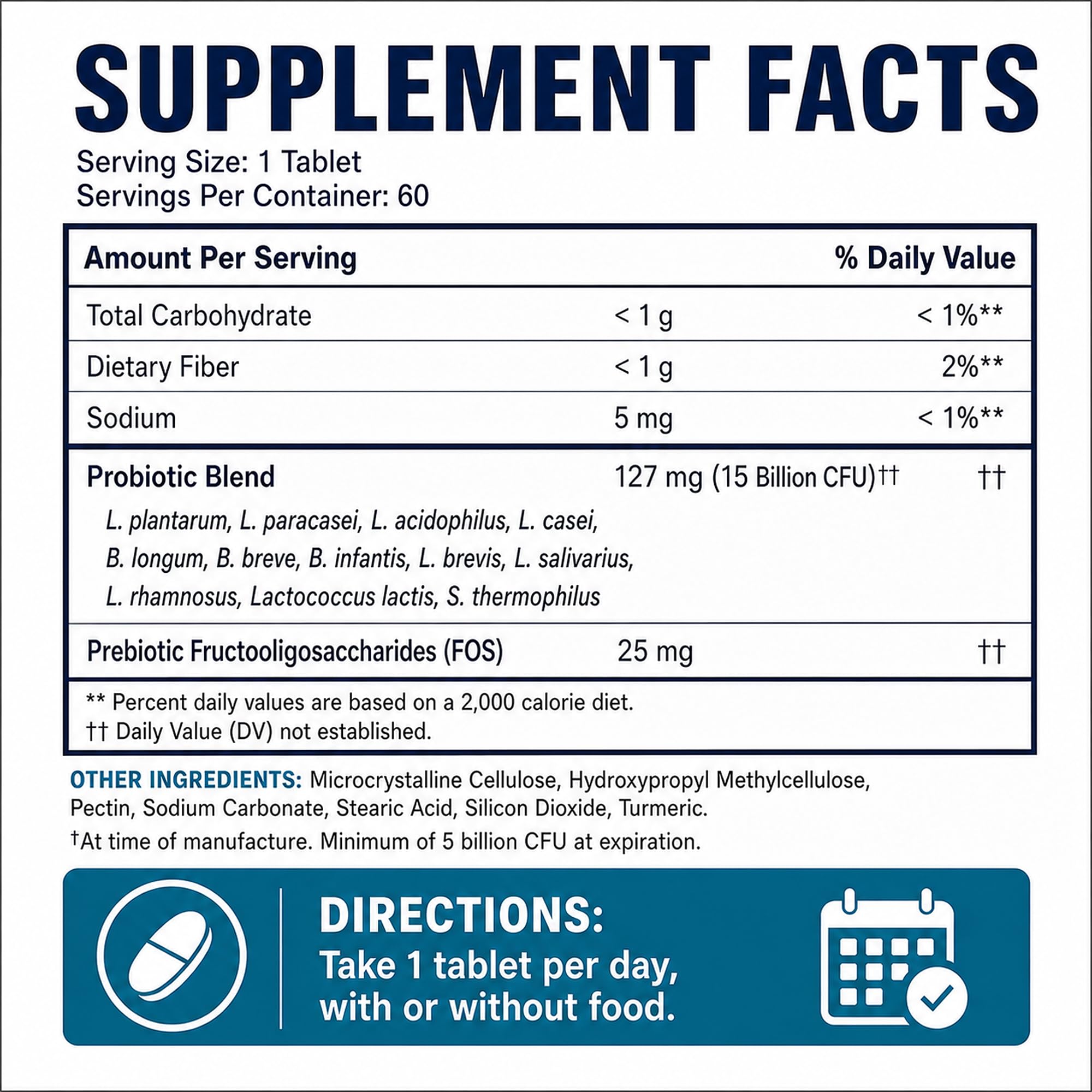 Balance ONE Probiotic for Women & Men, 15 Billion CFU, 12 Strains, 60 Count | Time Release Tablets, Gut Health, Digestive Health, Gas & Bloating Support, 60-Day Supply, 15x More Survival Than Capsules
