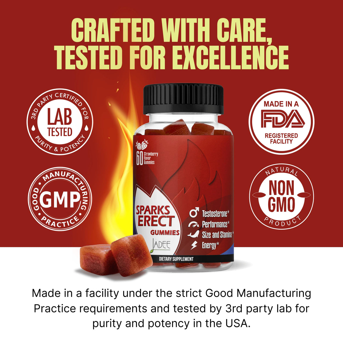 Testosterone Booster for Men Enlargement Gummies - Male Enhancing Formula