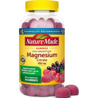 Nature Made High Absorption Magnesium Citrate 200mg per Serving, 60 Gummies | Magnesium Supplement for Muscle, Nerve, Bone and Heart Health Support, Mixed Berry Flavored Magnesium Gummies, 30 Day Supply