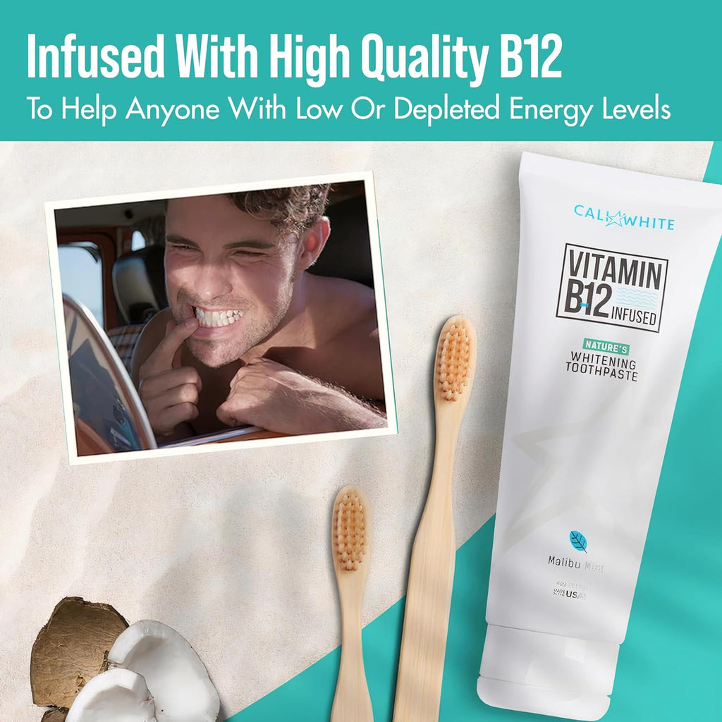 Buy now Cali White No Fluoride Whitening Toothpaste, Infused with Vitamin B12, Pacific Mint, 4 Ounce (1 Pack) at indiglob india