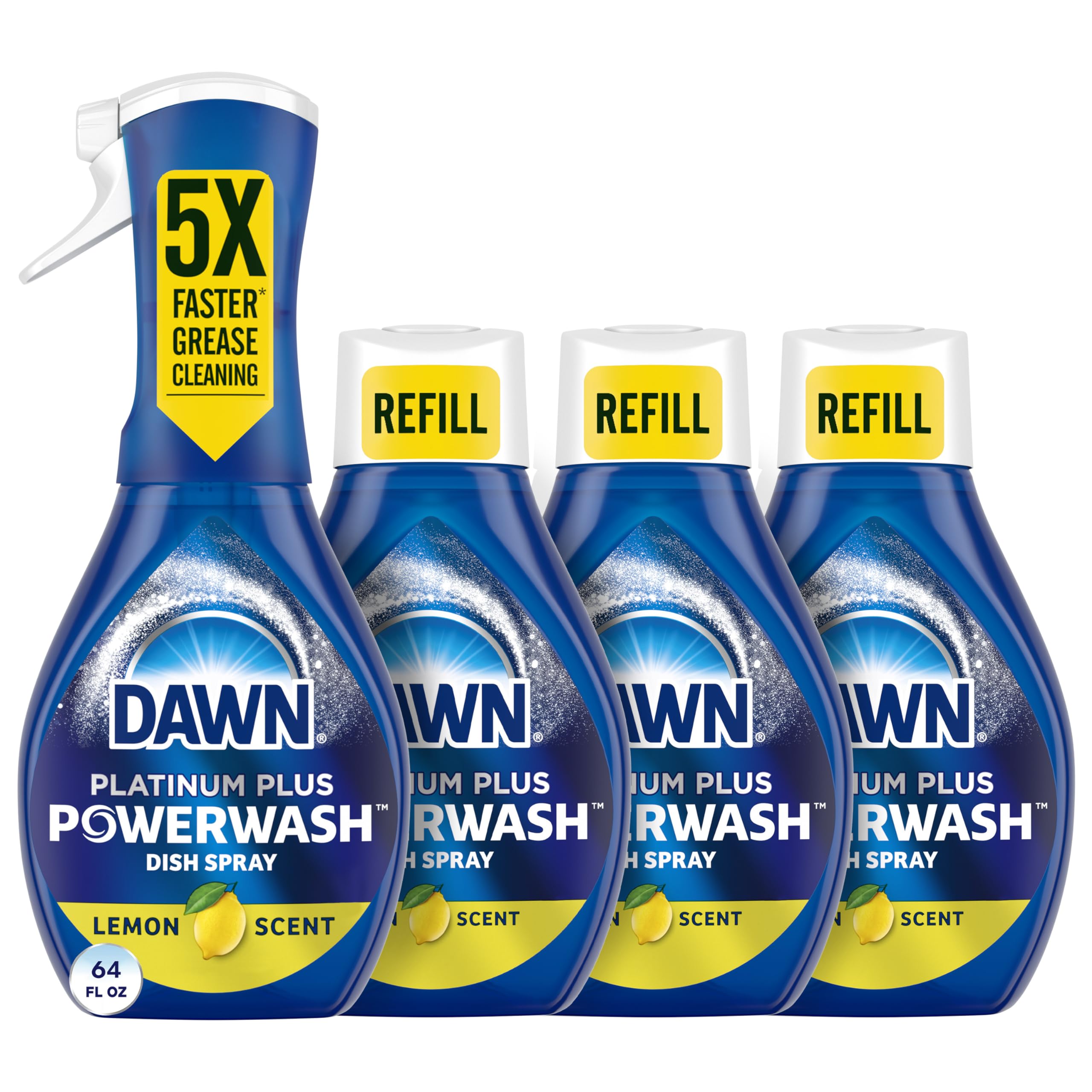 Buy now Dawn Powerwash Spray, Dish Soap, Dishwashing Liquid, Cleaning Supplies, Fresh, 1 Starter Kit + 1 Refill, 32 Fl Oz at indiglob india