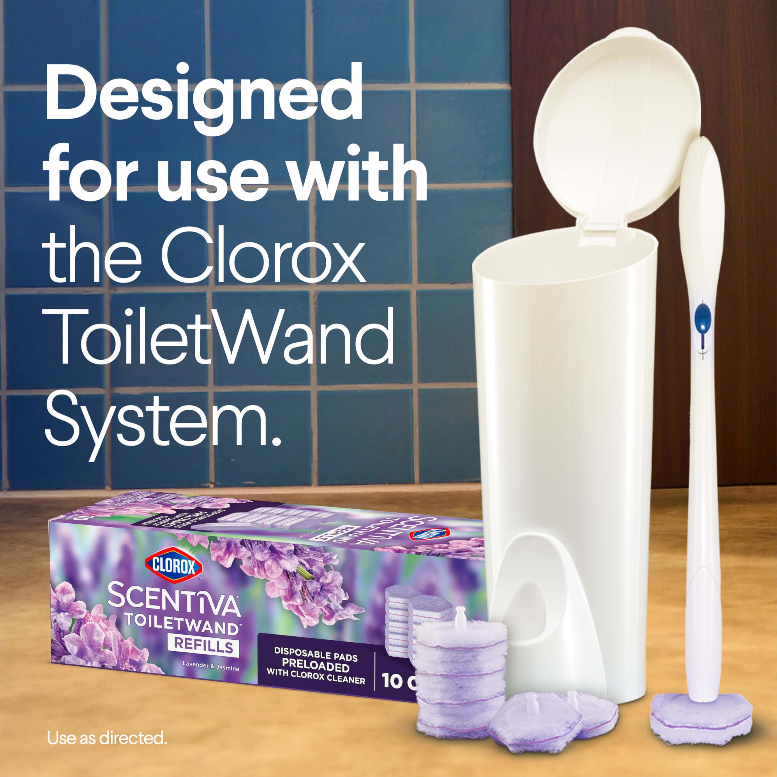 Buy now Clorox Scentiva ToiletWand Refills, Lavender and Jasmine, 20 Count at indiglob india