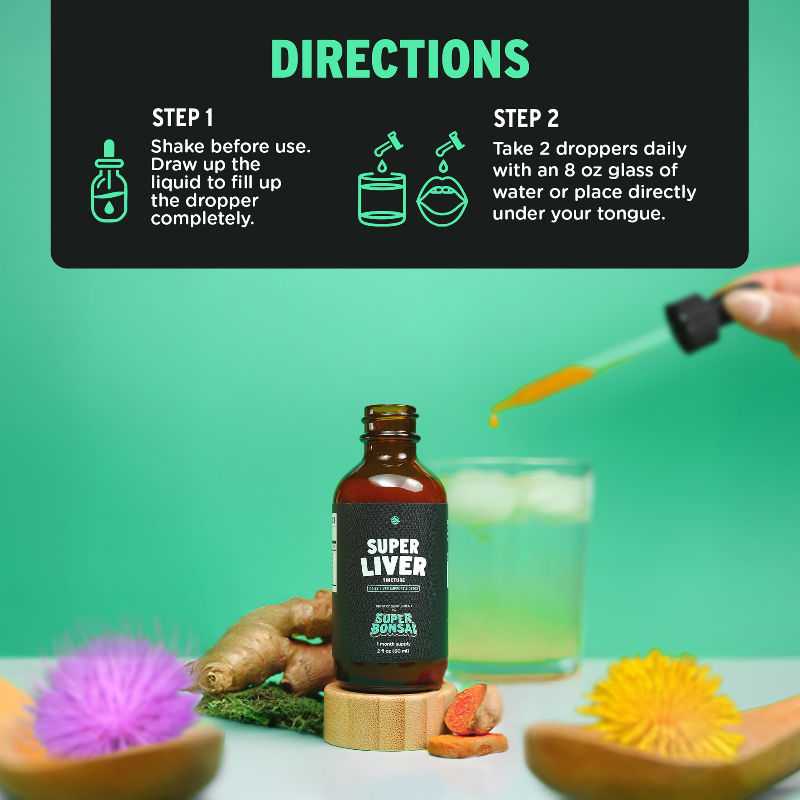 Milk Thistle Herbal Liquid Supplement - Doctor-Formulated Botanical Blend with Milk Thistle and Dandelion Root - Vegan Non-GMO Drops - 1 Month Supply