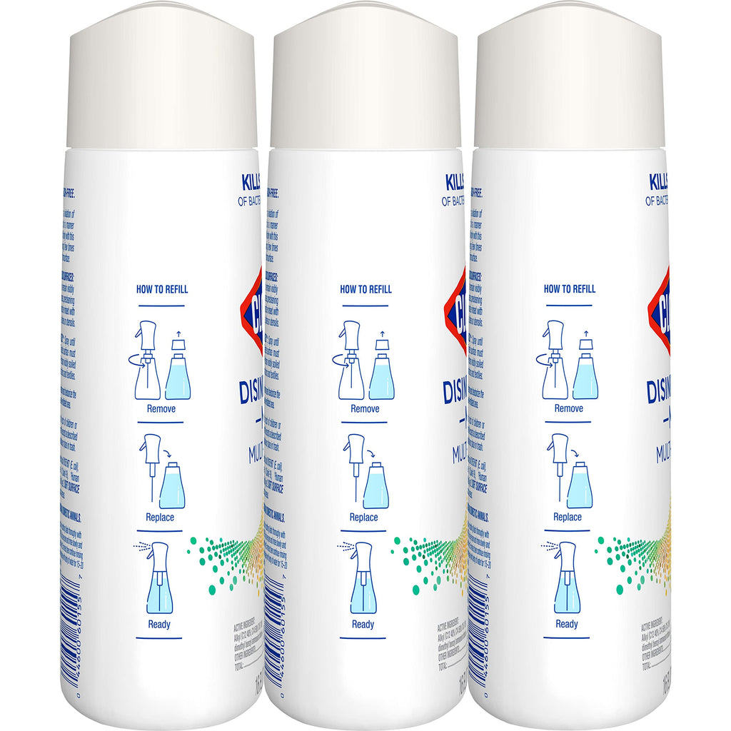 Buy now Clorox Disinfecting Mist, Lemongrass Mandarin, Household Essentials, 3 Refills, 16 Fl Oz Each at indiglob india