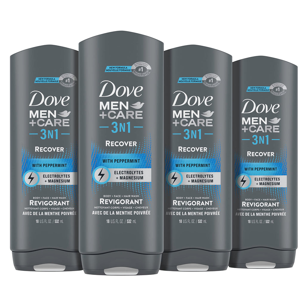 Buy now DOVE MEN + CARE Body and Face Wash Clean Comfort 4 Count for Healthier and Stronger Skin Effectively Washes Away Bacteria While Nourishing Your Skin, 18 oz at indiglob india