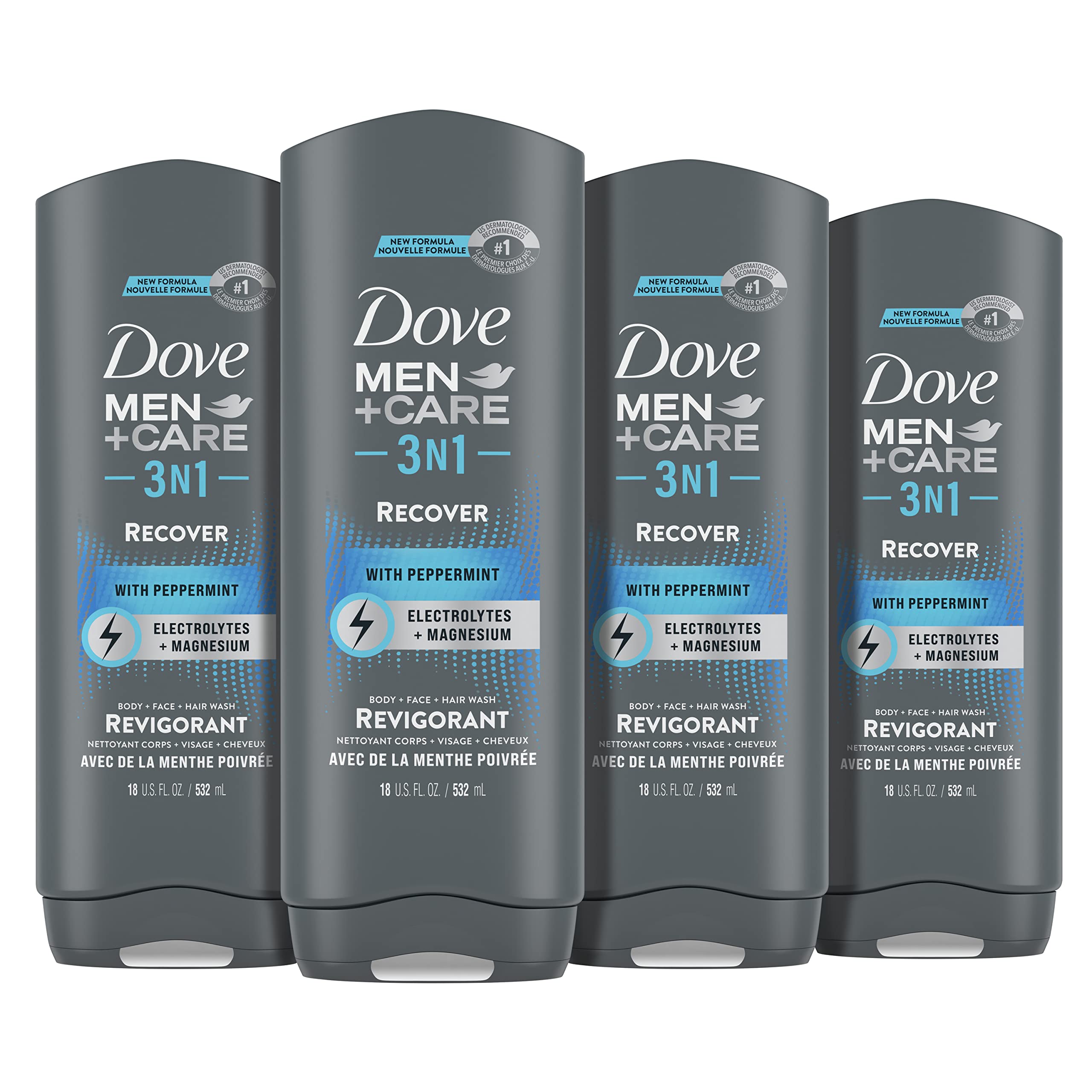 Buy now DOVE MEN + CARE Body and Face Wash Clean Comfort 4 Count for Healthier and Stronger Skin Effectively Washes Away Bacteria While Nourishing Your Skin, 18 oz at indiglob india