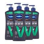 Vaseline Men Fast Absorbing 3in1 Hand, Body & Face Lotion 20.3oz 3ct | Body moisturizer for men provides 48HR moisture, restores skin hydration, absorbs fast with a non-greasy feel, for dry skin