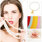 Buy now JHYlilia 1800Pcs 6mm Pearl Beads for Crafts, 24 Colors Round Pearls Beads with Holes for Jewelry Making Handcrafted Loose Spacer for Crafts Jewelry Making Necklaces Bracelets at indiglob india