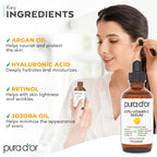 Buy now PURA D'OR 20% Vitamin C Facial Serum 4 Oz - Antioxidant Blend with Retinol, Hyaluronic Acid, Vitamin E & Ferulic Acid - Hydrating Lightweight Skincare Formula - Men and Women Daily Use Skin Care Plus at indiglob india