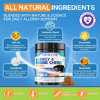WEALLIN Dog Allergy Chews with Probiotics, Skin & Immune Support, 200 Ct