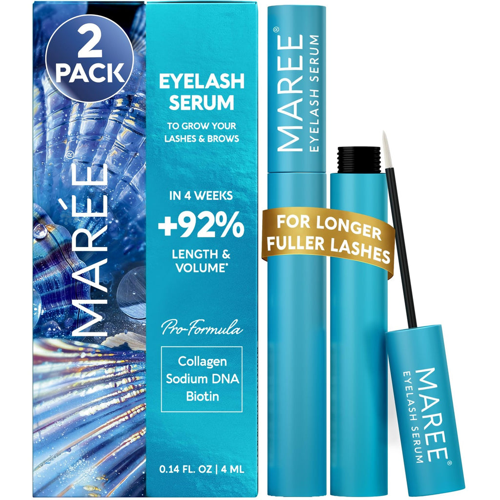 MAREE Eyelash Serum To Grow Lashes & Brows – Eye Lash Serum for Eyelash Growth Without Prostaglandin – Rapid Enhancing Lash Growth Eyebrow Boost Oil – Sérum De Pestañas Suero Para Pestañas Crecimiento