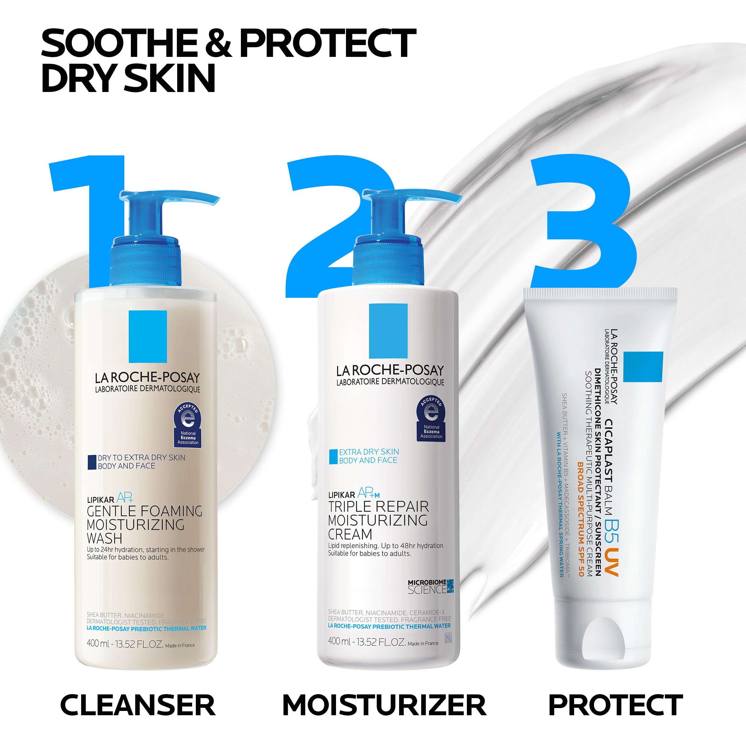 La Roche-Posay Cicaplast Balm B5 SPF 50 with Centella Asiatica 1.35oz | Multi-purpose cream with panthenol, shea butter, tribioma, zinc oxide sunscreen. Skin protectant for dry skin.