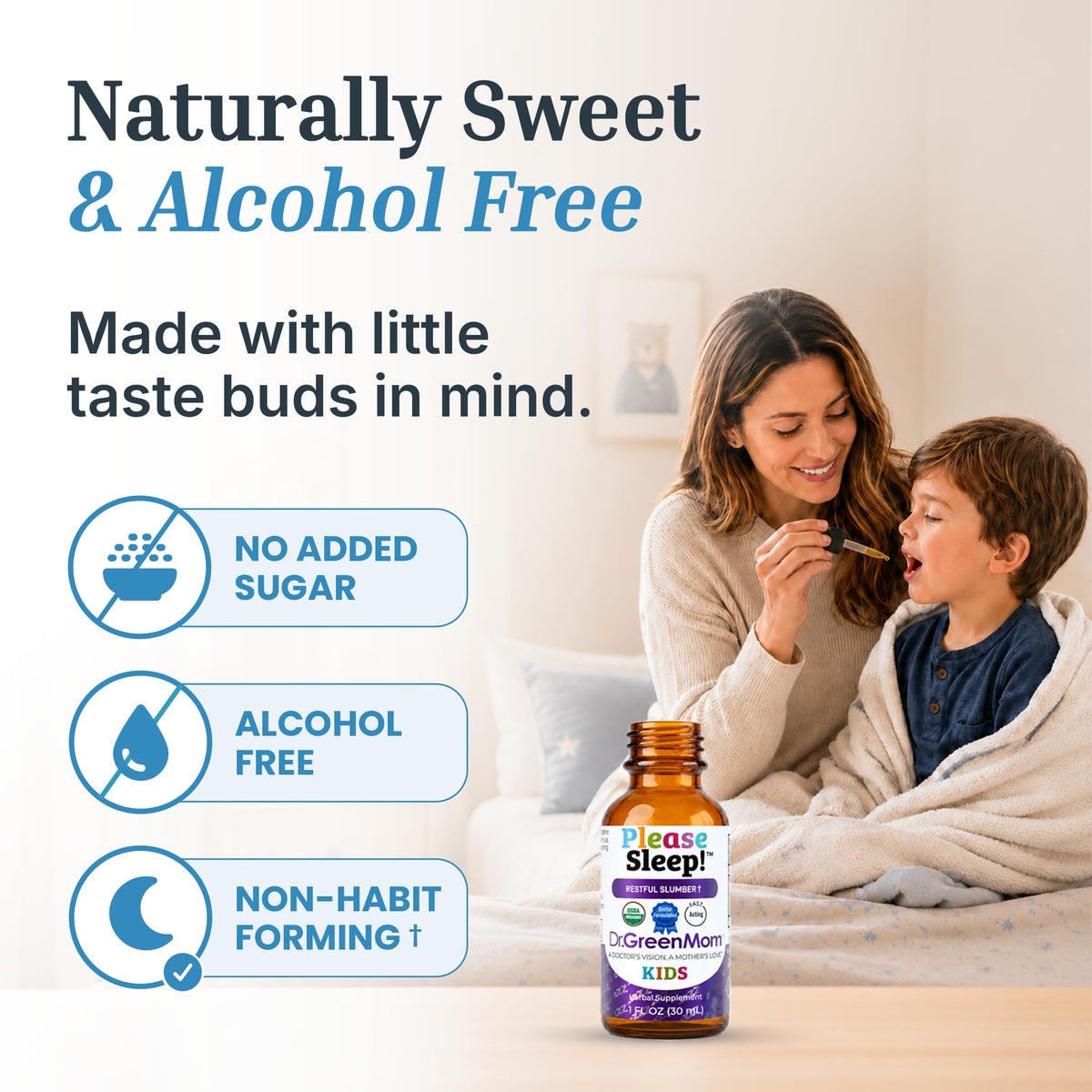 Dr. Green Mom Please Sleep! Kids Sleep Support — Melatonin Free Liquid Drop
