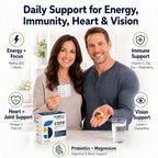 Daily Vitamin Packs for Men & Women – Immune, Energy & Heart Support with Vitamin D3, Omega-3, Probiotics, Methyl B12 & Vitamin C – Multivitamin with Lutein – Planet 3 Vitamin Packs, 30 Packets