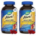 Nature's Way Alive! Men’s 50 Plus Multivitamin Gummy, Fruit-Flavored, 60 ct | Daily Chewable Multivitamins for Men with B-Vitamins, Vitamin D3 & Zinc, Supports Heart, Eye & Energy Metabolism,*