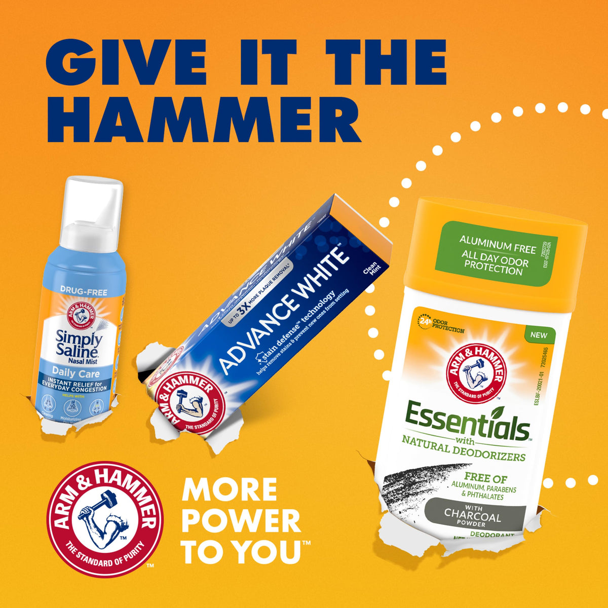 ARM & HAMMER Essentials Deodorant, Rosemary Lavender, 2.5 oz, 4-Pack