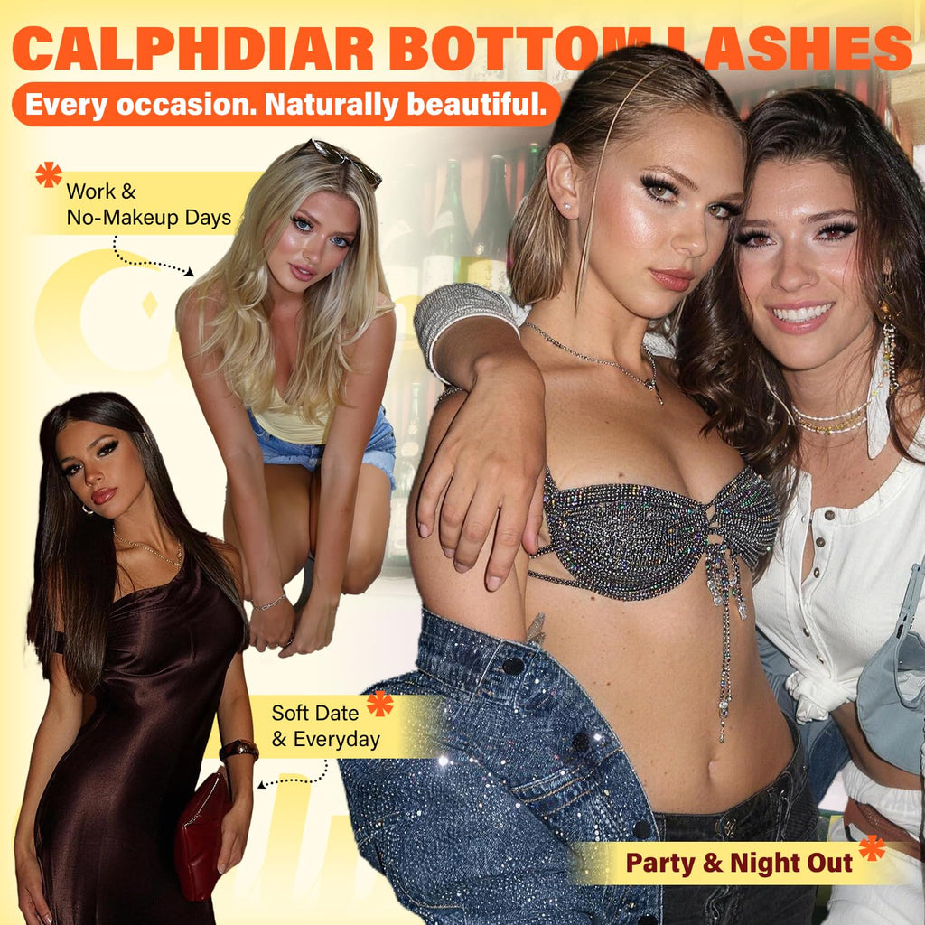 Calphdiar Bottom Lash Clusters perfect for work, no-makeup days, soft dates, and parties. Available for order online.