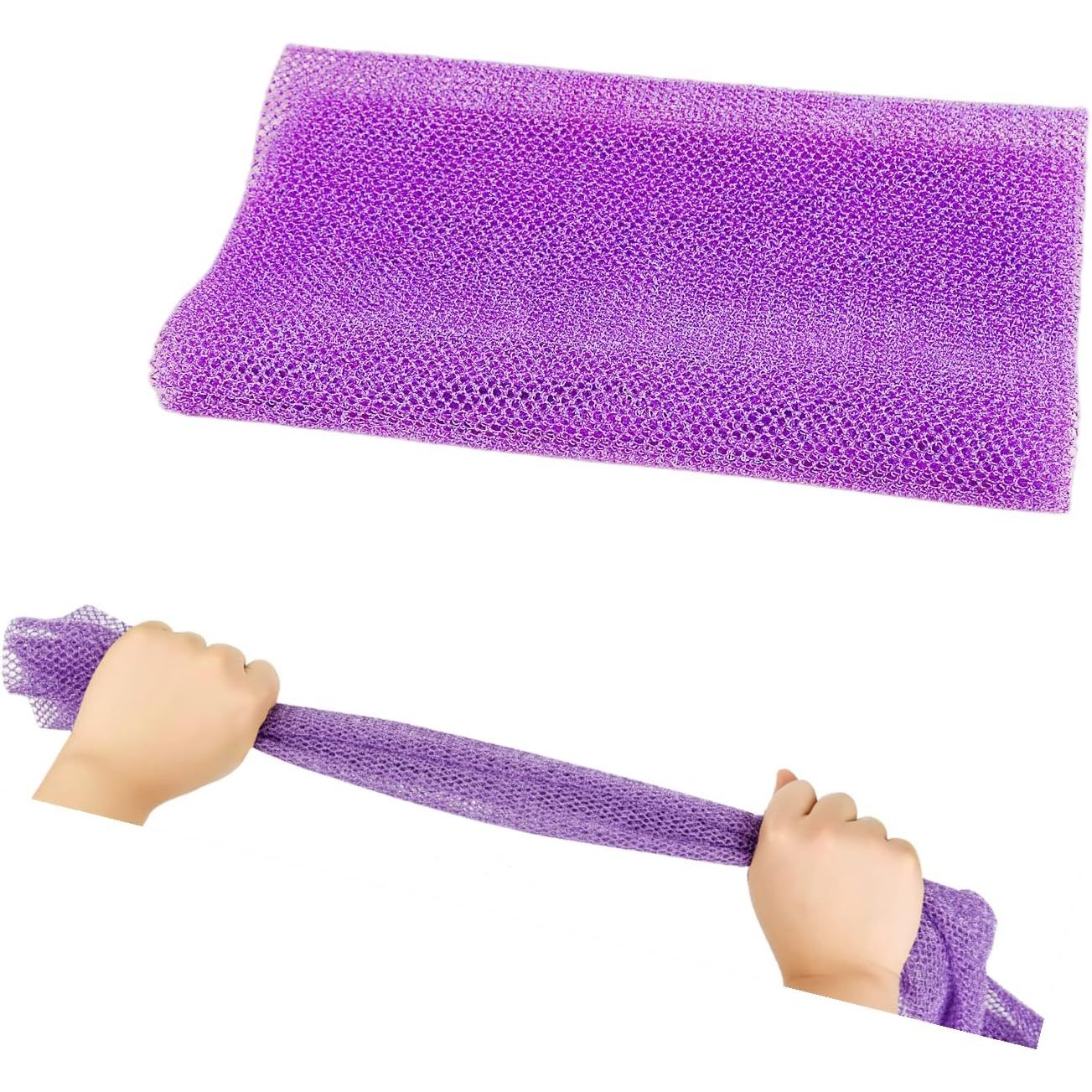 Buy now African Net Long Bathing Sponge,Net Exfoliating Back Scrubber for Body,Exfoliating Back Towel,Pack of 1 (Brown) Purple at indiglob india