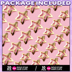 YGDZ Star Hair Clips Y2K Hair Barrettes, 20 PCS Gold 1.22" Y2K Hair Accessories, 10 PCS 1.61" Metal Snap Hair Clips for Girls Women, for Rave outfits, Concert