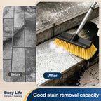 Yocada Deck Brush with 4-Section Extendable Handle Floor Scrub Brush