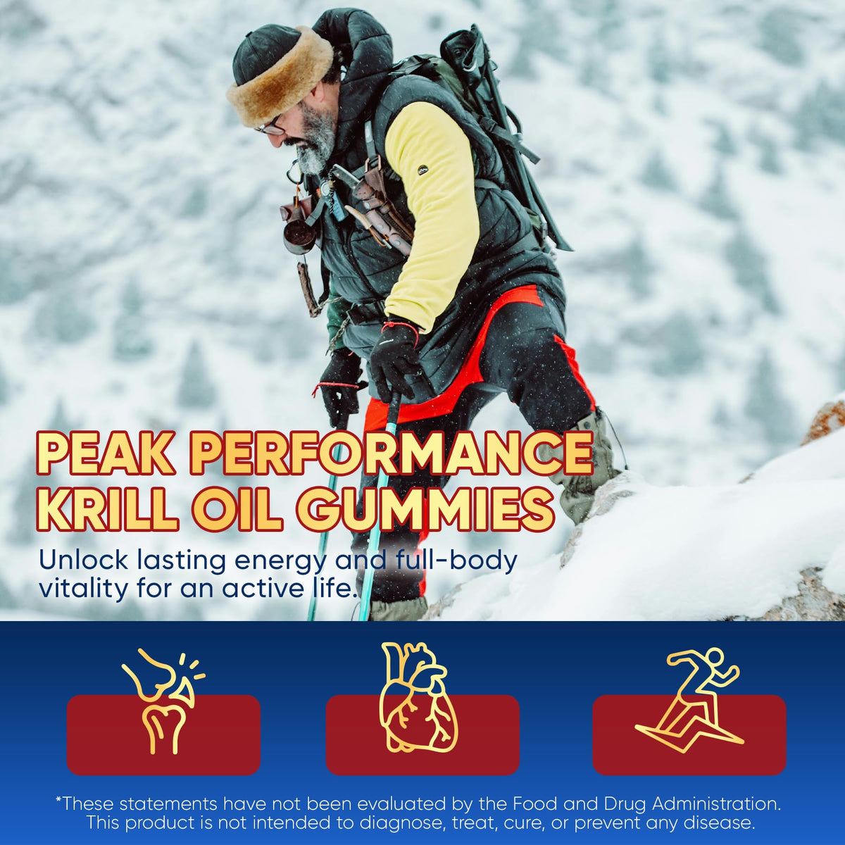 Liposomal Antarctic Krill Oil Omega 3 Gummies 2000mg - Fish Oil Alternative