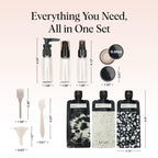 Buy now Kitsch 11 PCS Travel Bottles for Toiletries â€“ Travel Essentials Kit for Shampoo, Conditioner, Lotion & More - TSA Approved Travel Bottles, Leak-Proof Refillable Travel Size Containers - Black & Ivory at indiglob india
