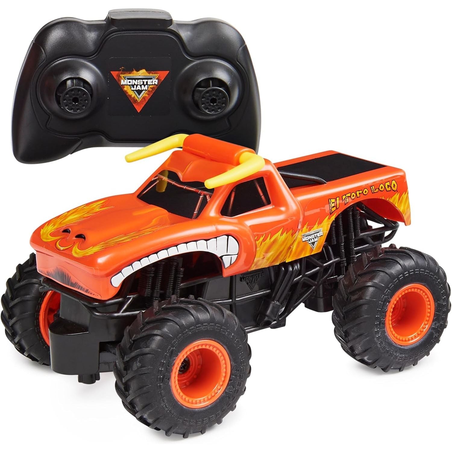 Buy now Monster Jam, Official Megalodon Remote Control Monster Truck for Boys and Girls, 1:24 Scale, 2.4 GHz, Kids Toys for Ages 4 and Up El Toro Loco at indiglob india